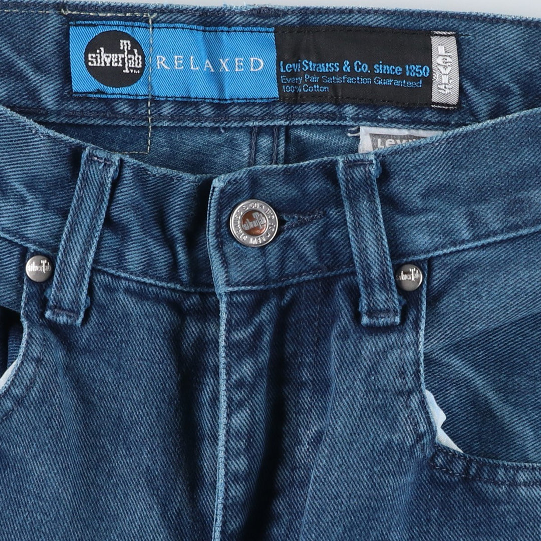 Levi's SILVER TAB Relaxed Tapered Denim Pants, Women's Size L (W28 equivalent) cotton blue type Vintage Second Hand