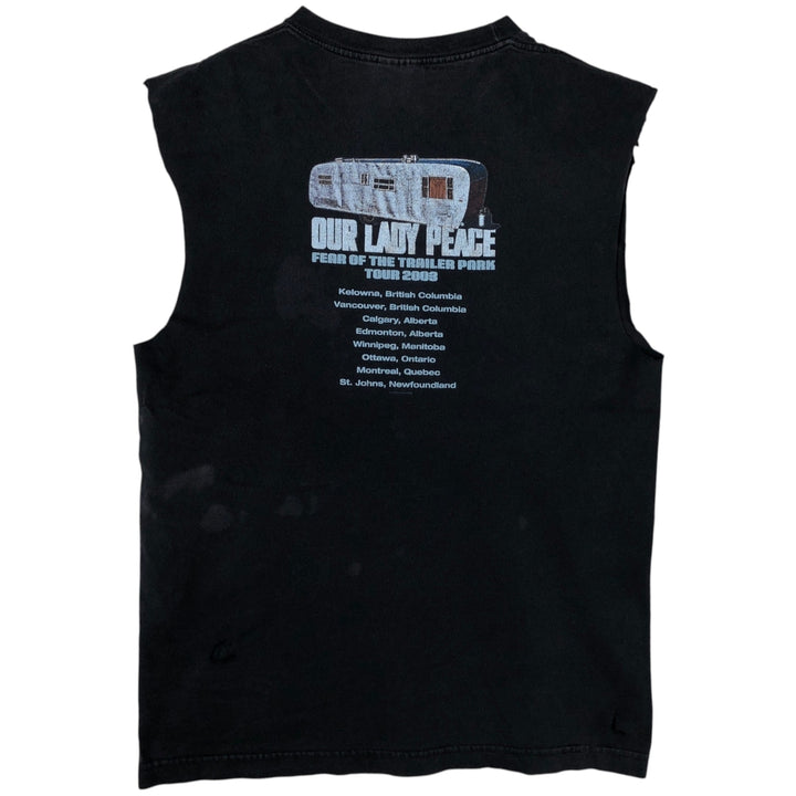2000'S Murina Our Lady Peace Sleeveless Cut-Off Band T-Shirt, Made in USA, Men's Size M (approx.) cotton black type Vintage Second Hand