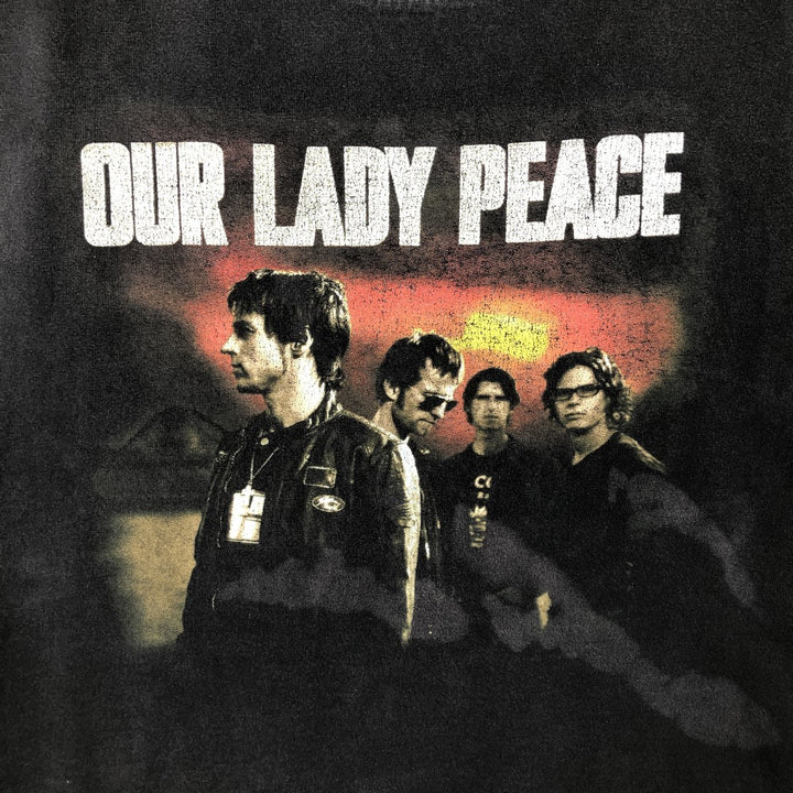 2000'S Murina Our Lady Peace Sleeveless Cut-Off Band T-Shirt, Made in USA, Men's Size M (approx.) cotton black type Vintage Second Hand
