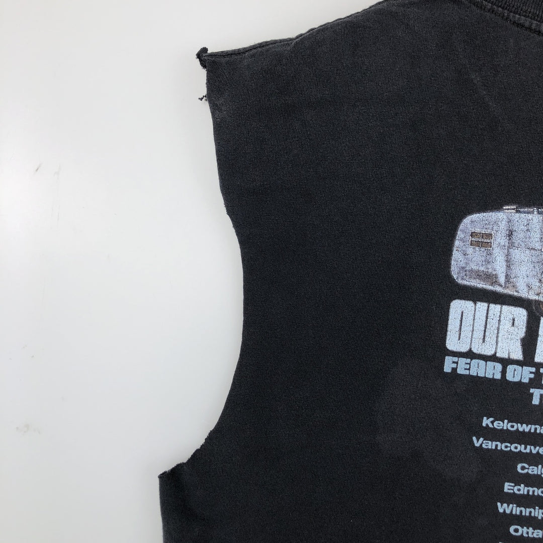 2000'S Murina Our Lady Peace Sleeveless Cut-Off Band T-Shirt, Made in USA, Men's Size M (approx.) cotton black type Vintage Second Hand