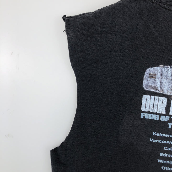2000'S Murina Our Lady Peace Sleeveless Cut-Off Band T-Shirt, Made in USA, Men's Size M (approx.) cotton black type Vintage Second Hand