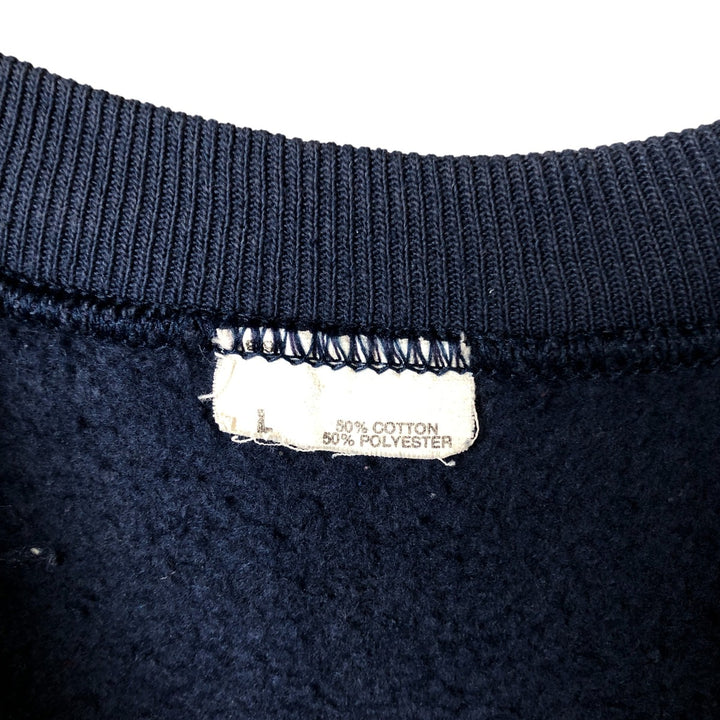 Vintage plain blank sweatshirt, made in the USA, men's size L unclear navy blue type Vintage Second Hand