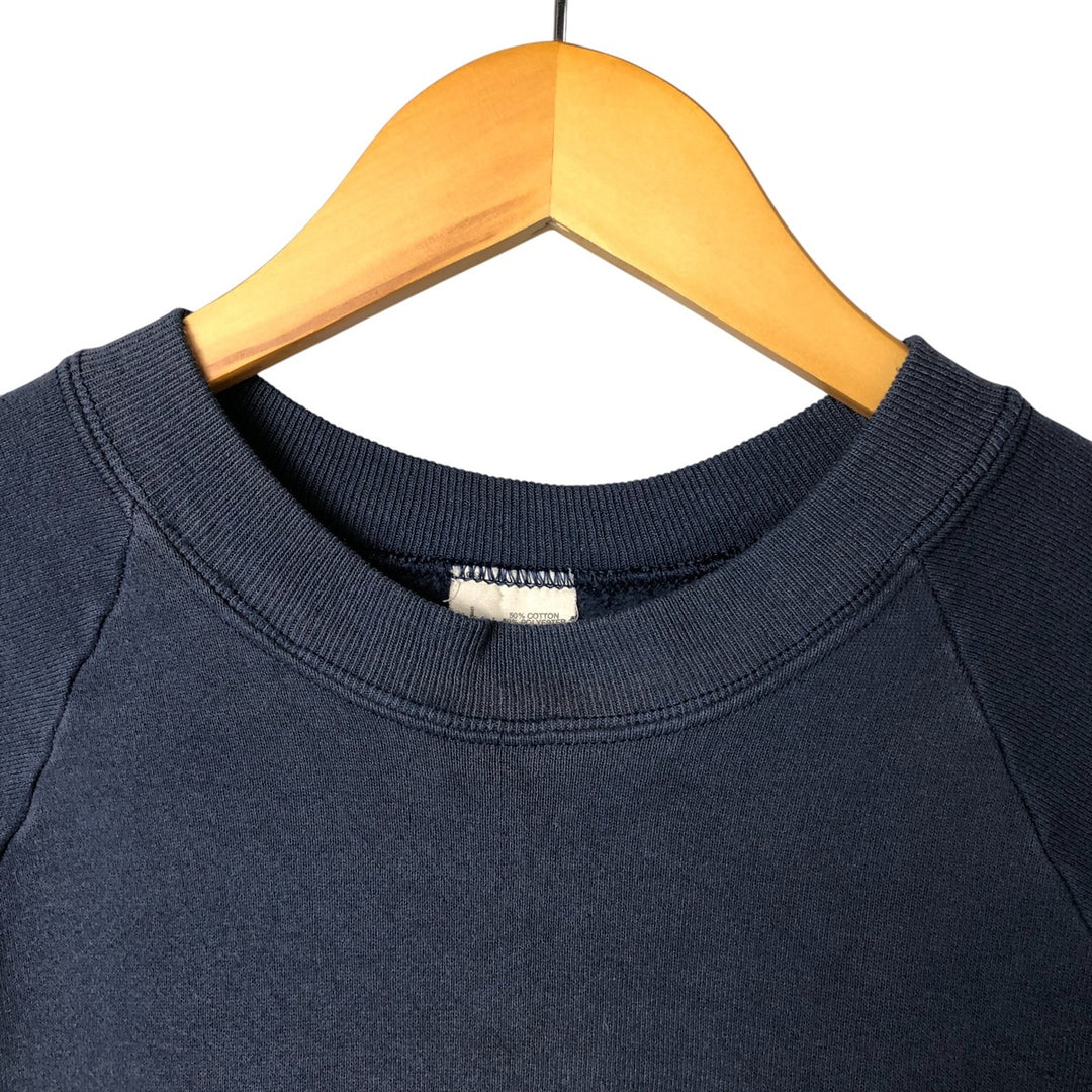 Vintage plain blank sweatshirt, made in the USA, men's size L unclear navy blue type Vintage Second Hand