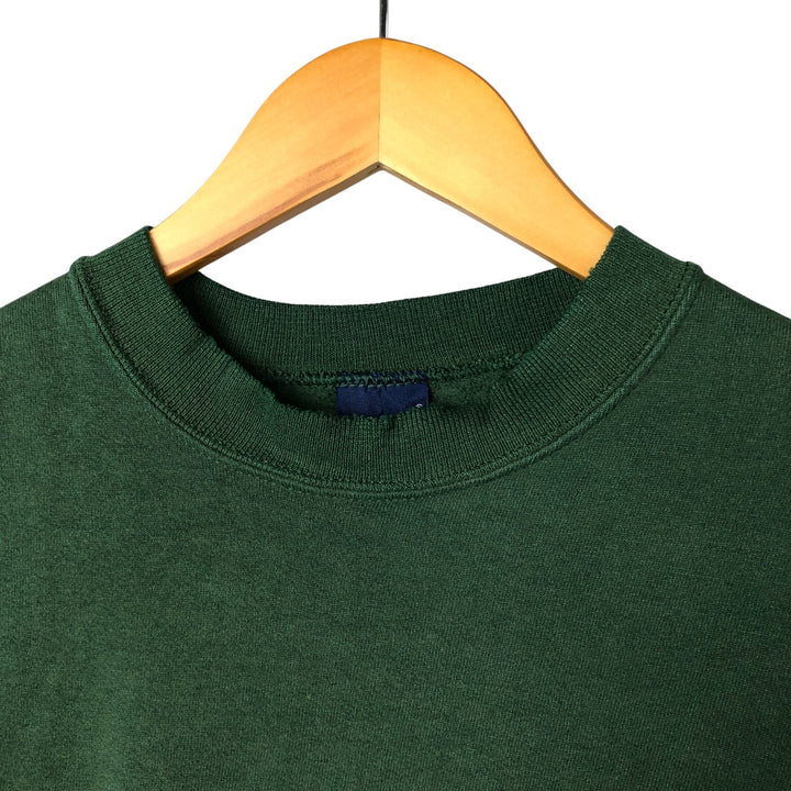 HIS plain blank sweatshirt, made in the USA, men's size L, vintage cotton green type Vintage Second Hand