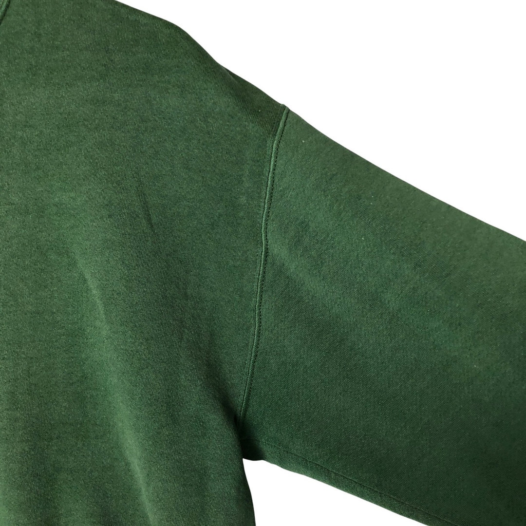 HIS plain blank sweatshirt, made in the USA, men's size L, vintage cotton green type Vintage Second Hand