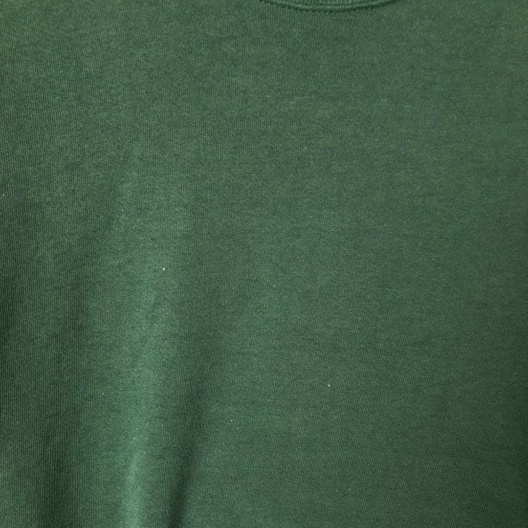 HIS plain blank sweatshirt, made in the USA, men's size L, vintage cotton green type Vintage Second Hand