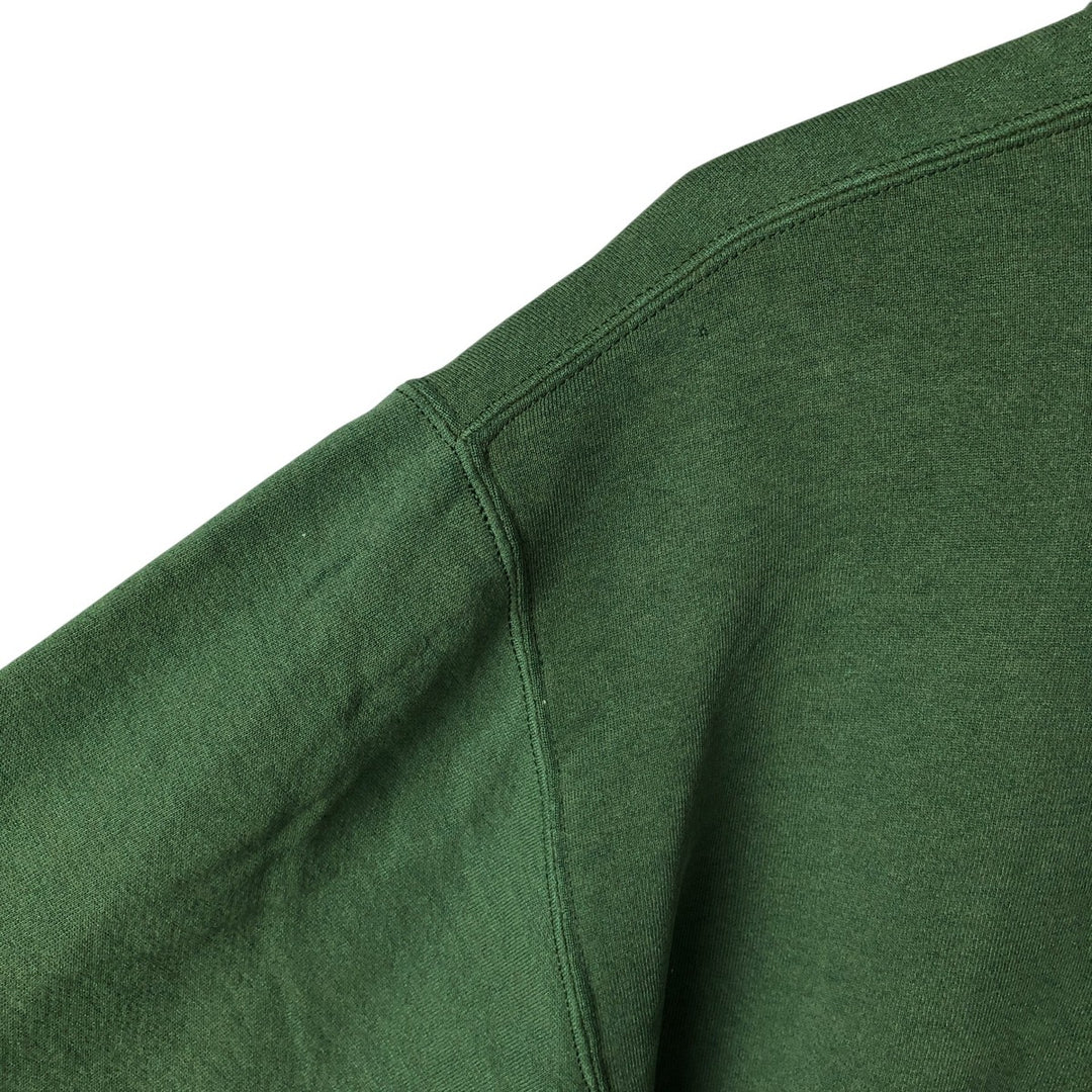 HIS plain blank sweatshirt, made in the USA, men's size L, vintage cotton green type Vintage Second Hand