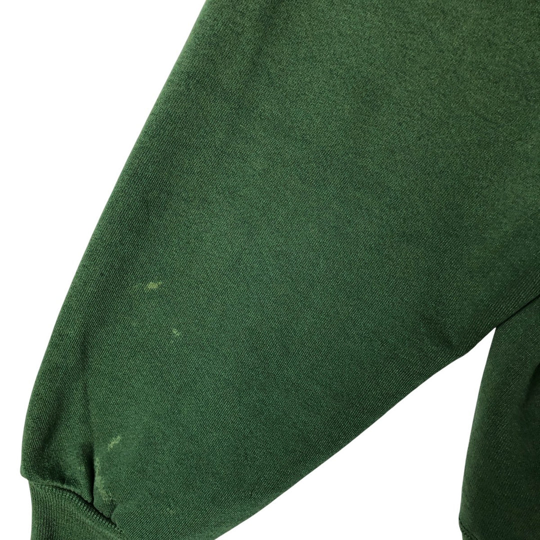 HIS plain blank sweatshirt, made in the USA, men's size L, vintage cotton green type Vintage Second Hand