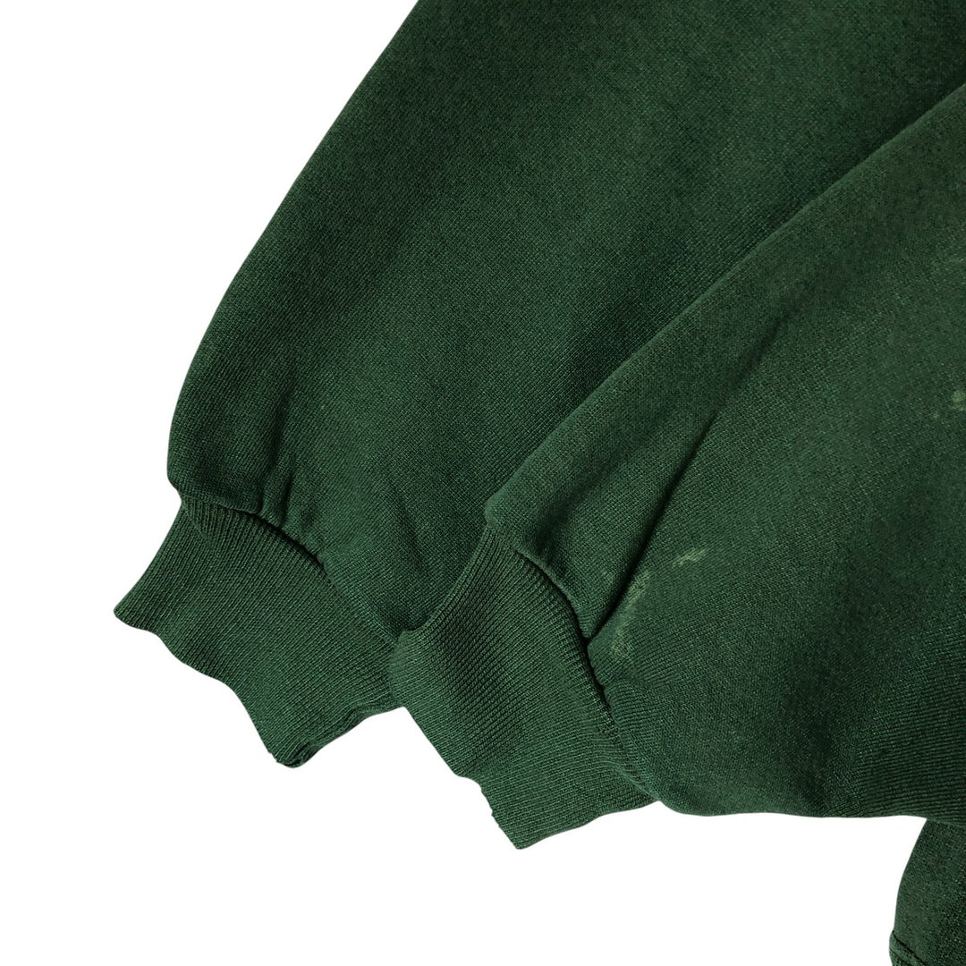HIS plain blank sweatshirt, made in the USA, men's size L, vintage cotton green type Vintage Second Hand