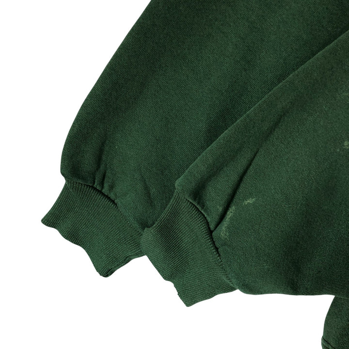 HIS plain blank sweatshirt, made in the USA, men's size L, vintage cotton green type Vintage Second Hand