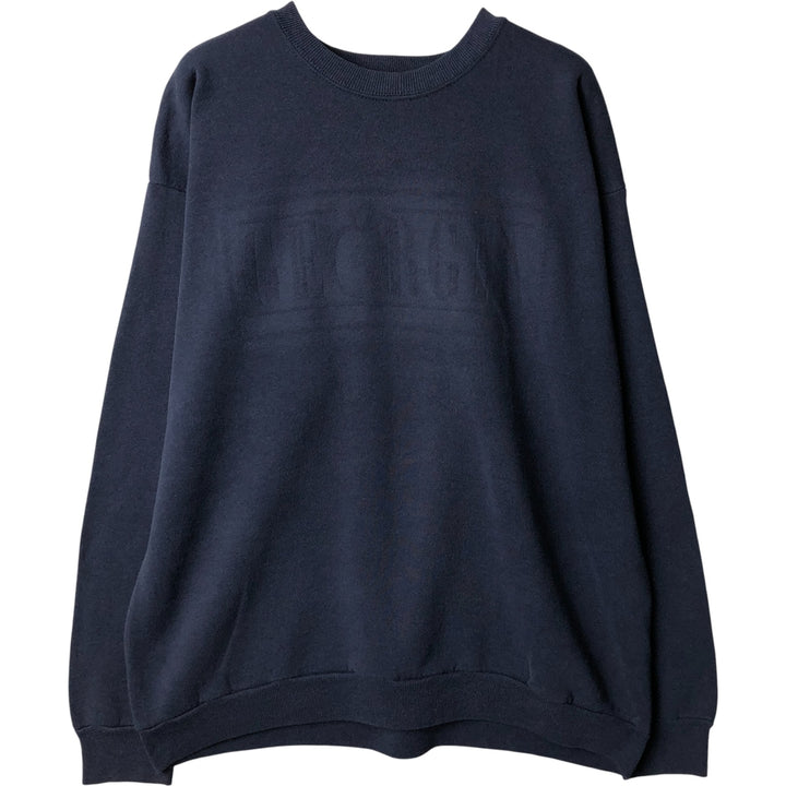 Vintage 90'S Lee Cotton Blend sweatshirt, Made in USA, Men's XL cotton navy blue type Vintage Second Hand
