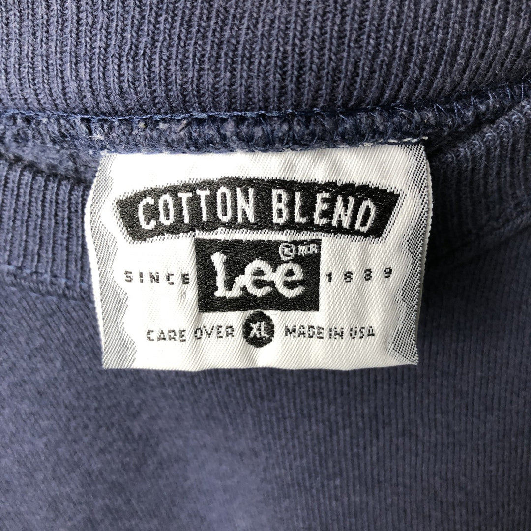 Vintage 90'S Lee Cotton Blend sweatshirt, Made in USA, Men's XL cotton navy blue type Vintage Second Hand