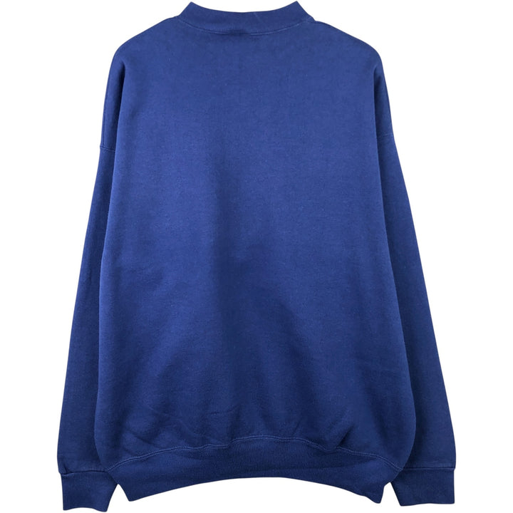 90'S BVD plain blank sweatshirt, sweatshirt, made in USA, men's XL size, vintage cotton Navy blue Vintage Second Hand