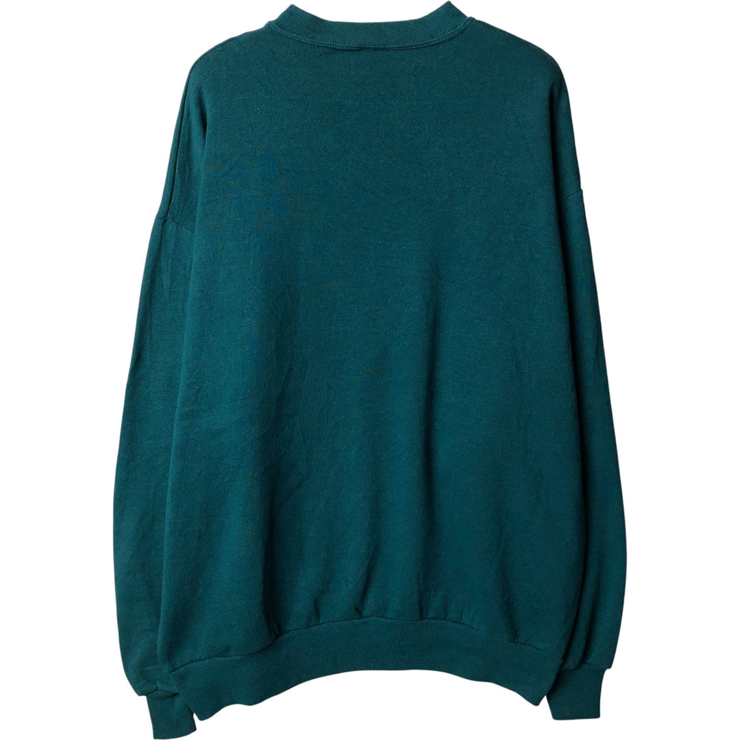 90'S Jerzees Plain Blank Sweatshirt Trainer Made in USA Men's XL Vintage cotton green type Vintage Second Hand