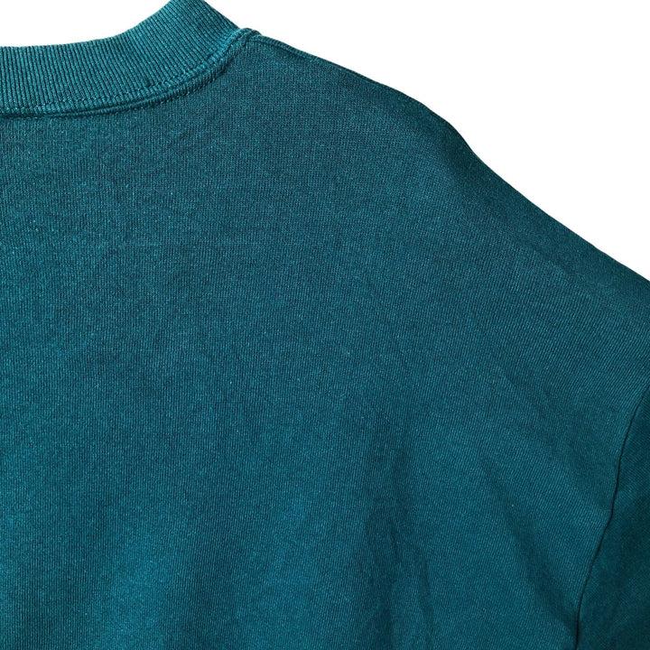 90'S Jerzees Plain Blank Sweatshirt Trainer Made in USA Men's XL Vintage cotton green type Vintage Second Hand