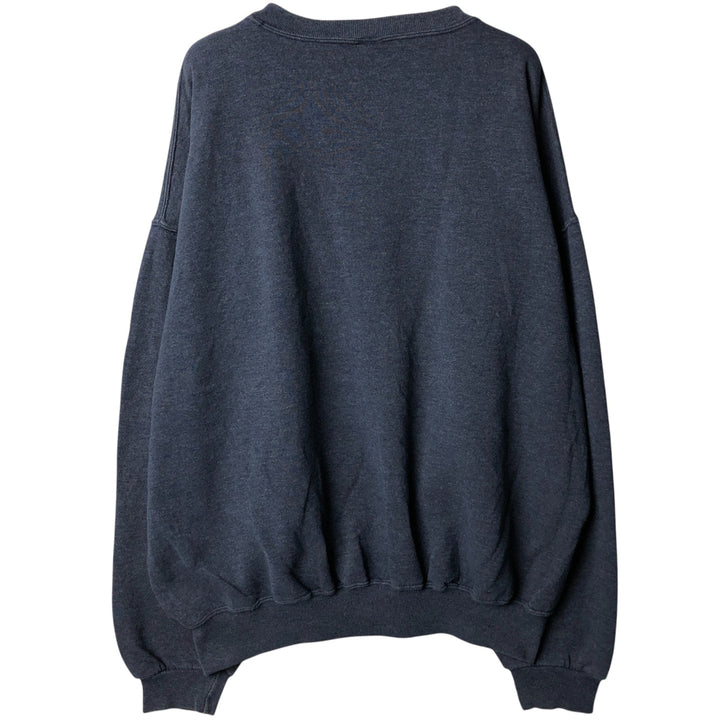 90'S Russell plain blank sweatshirt, sweatshirt, men's XXL size, vintage polyester navy blue type Vintage Second Hand