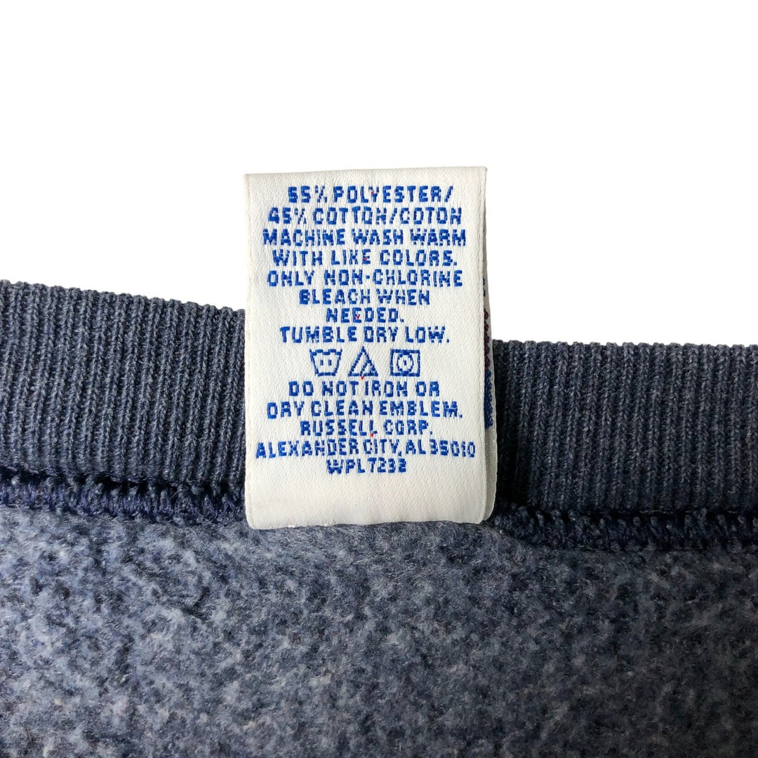 90'S Russell plain blank sweatshirt, sweatshirt, men's XXL size, vintage polyester navy blue type Vintage Second Hand