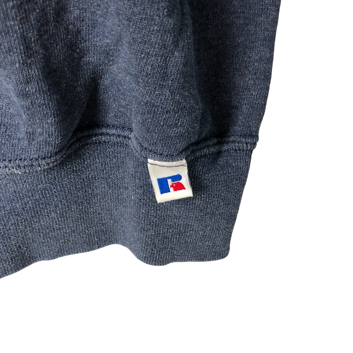 90'S Russell plain blank sweatshirt, sweatshirt, men's XXL size, vintage polyester navy blue type Vintage Second Hand