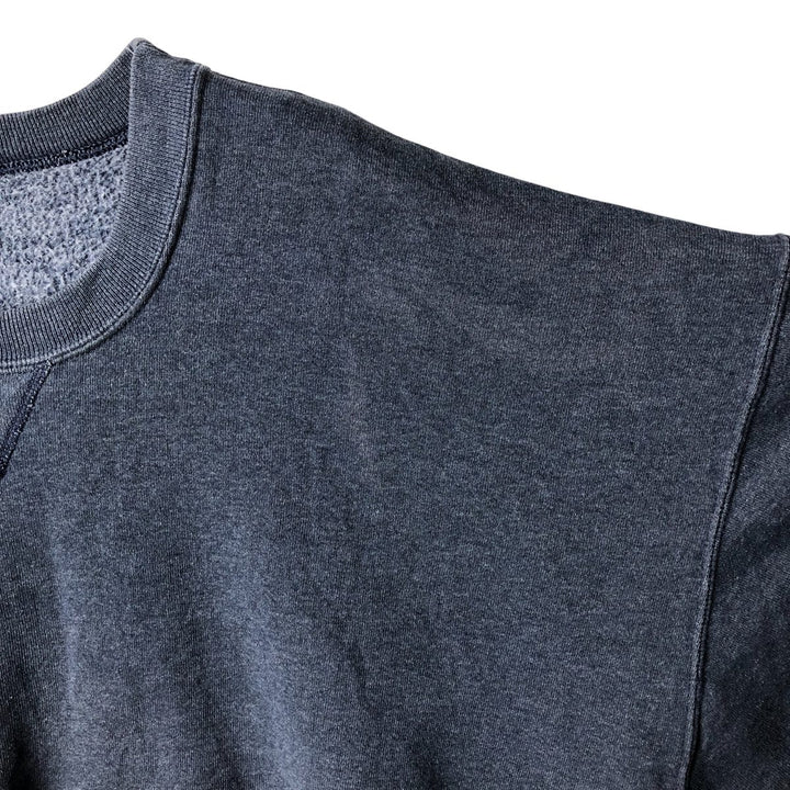 90'S Russell plain blank sweatshirt, sweatshirt, men's XXL size, vintage polyester navy blue type Vintage Second Hand