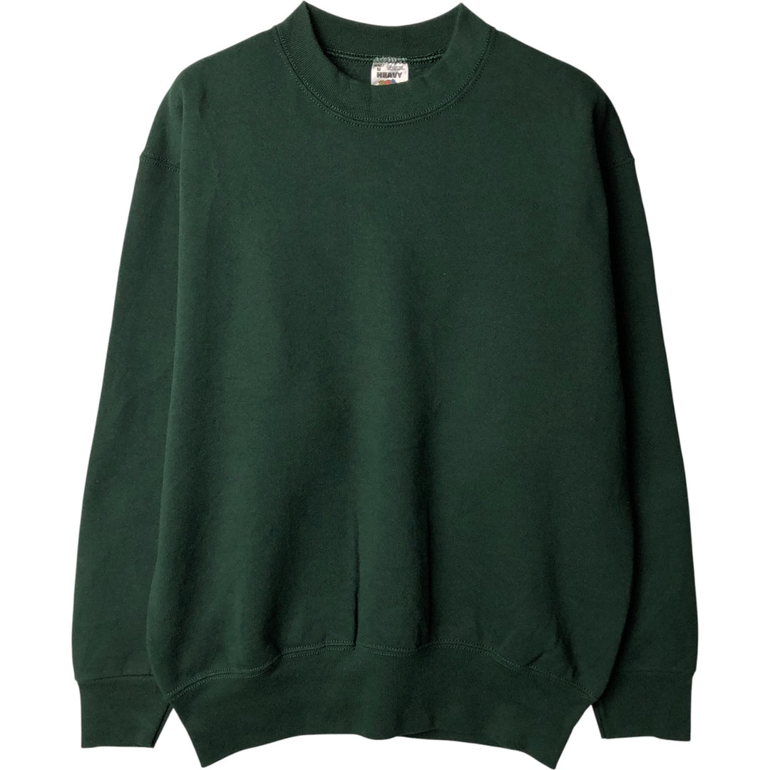 Vintage 90'S Fruit of the Loom Heavyweight Blank Sweatshirt, Made in USA, Men's Size Medium cotton Green type dark green Vintage Second Hand