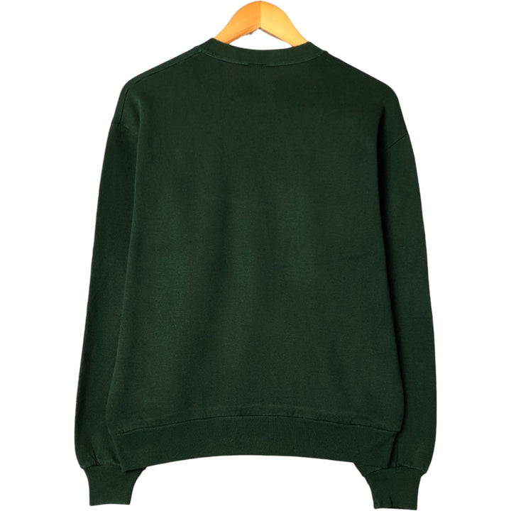 90'S Jerzees Plain Blank Sweatshirt Trainer Made in USA Men's M Vintage cotton green type Vintage Second Hand