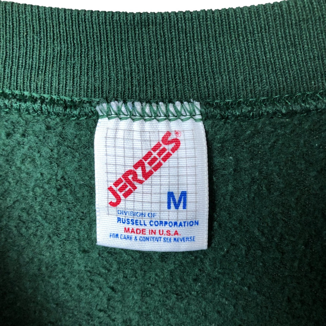90'S Jerzees Plain Blank Sweatshirt Trainer Made in USA Men's M Vintage cotton green type Vintage Second Hand