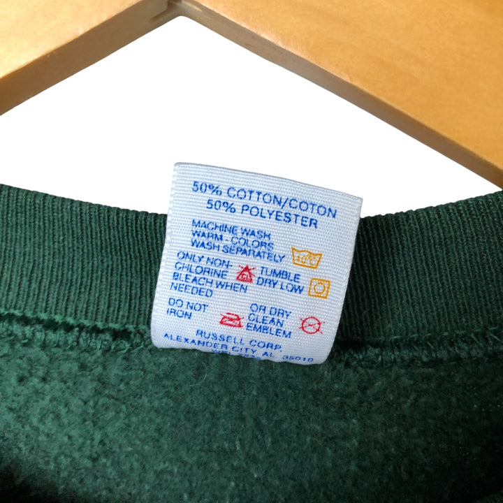 90'S Jerzees Plain Blank Sweatshirt Trainer Made in USA Men's M Vintage cotton green type Vintage Second Hand
