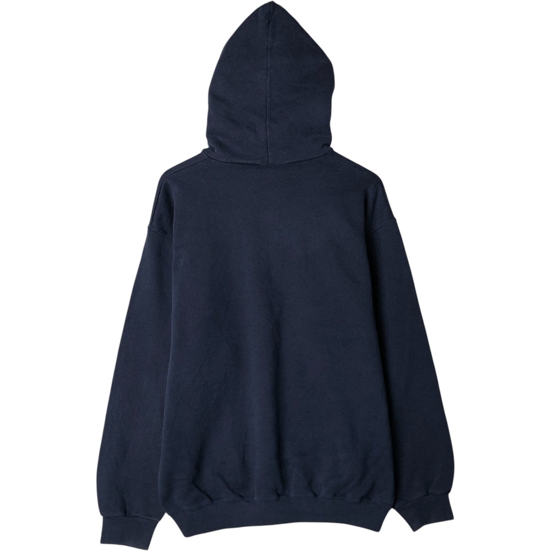 Vintage AMERICAN SPIRIT Half-Zip Hoodie, Made in USA, Men's Size L cotton navy blue type Vintage Second Hand