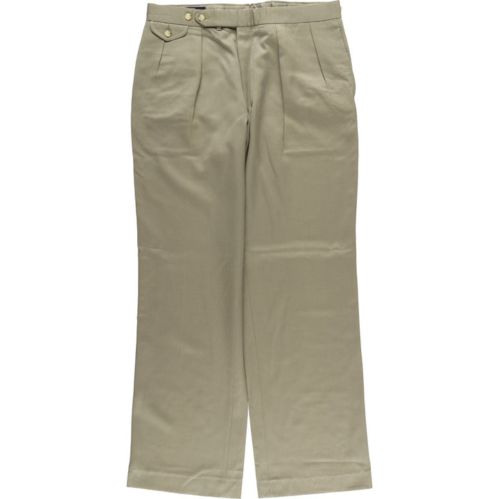 Ralph Lauren POLO by Ralph Lauren Two-pleat slacks pants for men, size W34 unclear Beige type Vintage Second Hand