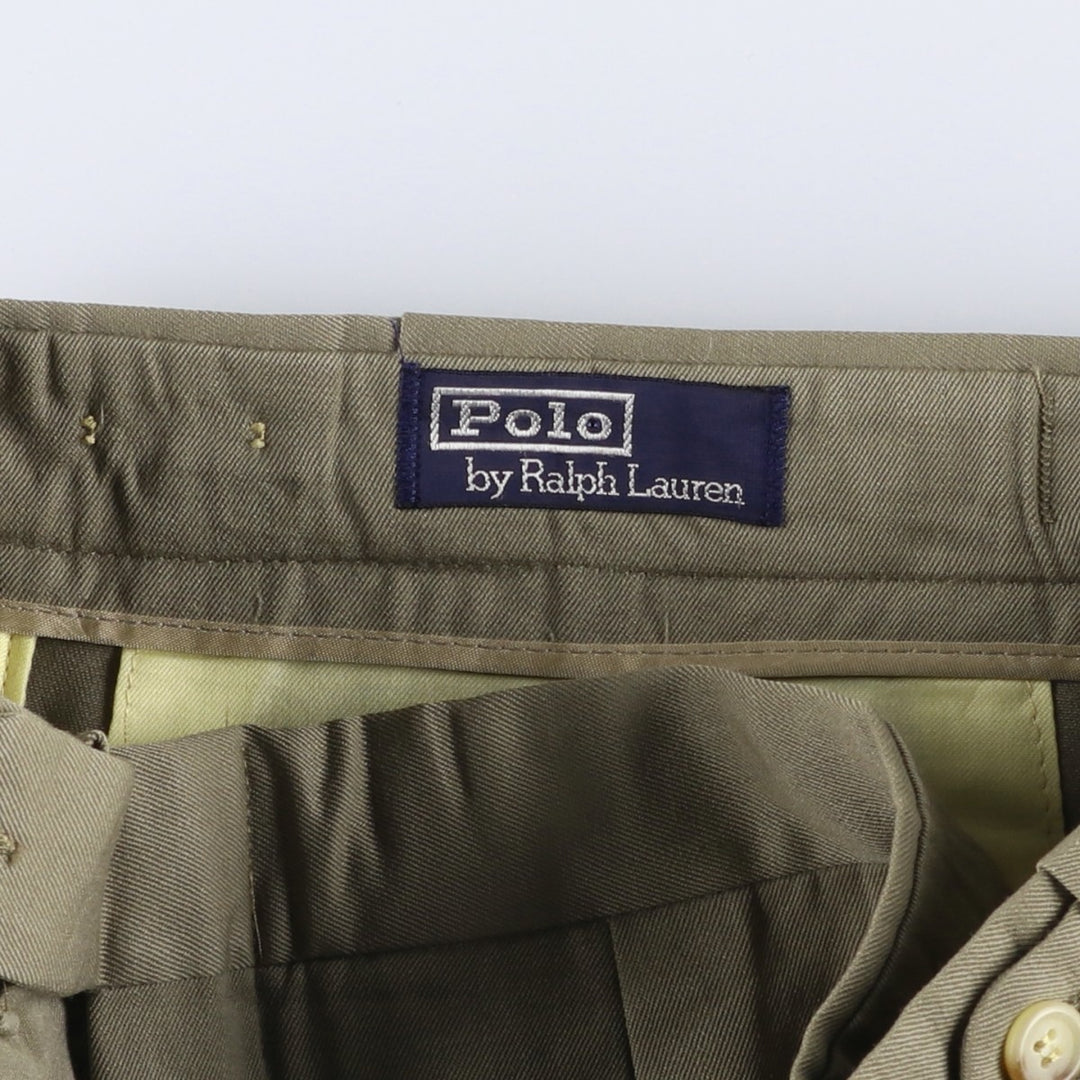 Ralph Lauren POLO by Ralph Lauren Two-pleat slacks pants for men, size W34 unclear Beige type Vintage Second Hand