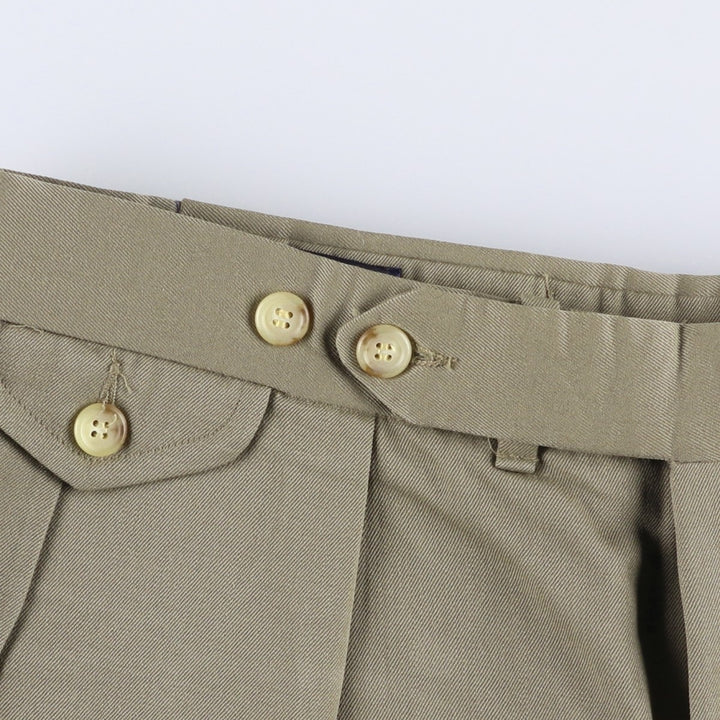 Ralph Lauren POLO by Ralph Lauren Two-pleat slacks pants for men, size W34 unclear Beige type Vintage Second Hand