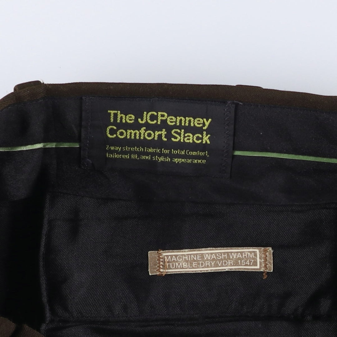Vintage 1970'S JCPenney Comfort Slacks, Men's Size W33 unclear brown type Vintage Second Hand