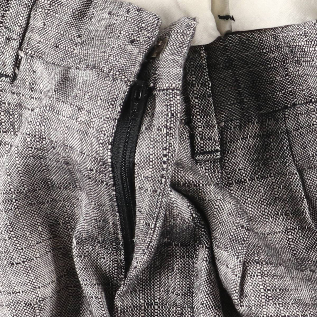 Check Pattern Two-pleat Slacks, Made in USA, Men's Size W30 polyester gray type Vintage Second Hand