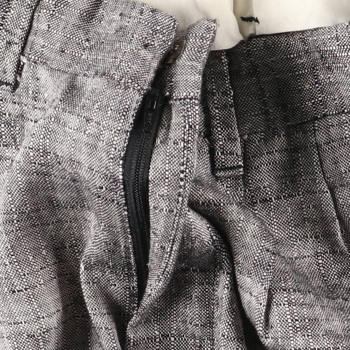Check Pattern Two-pleat Slacks, Made in USA, Men's Size W30 polyester gray type Vintage Second Hand