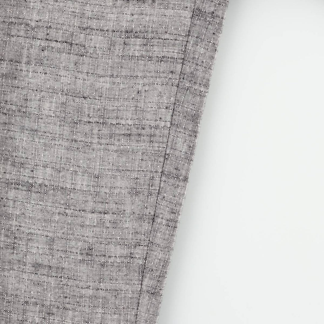 Check Pattern Two-pleat Slacks, Made in USA, Men's Size W30 polyester gray type Vintage Second Hand