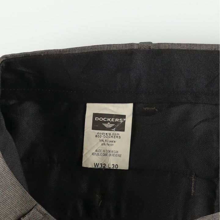 2000'S Dockers Two-pleat Slacks Men's Size W33 polyester gray type Vintage Second Hand
