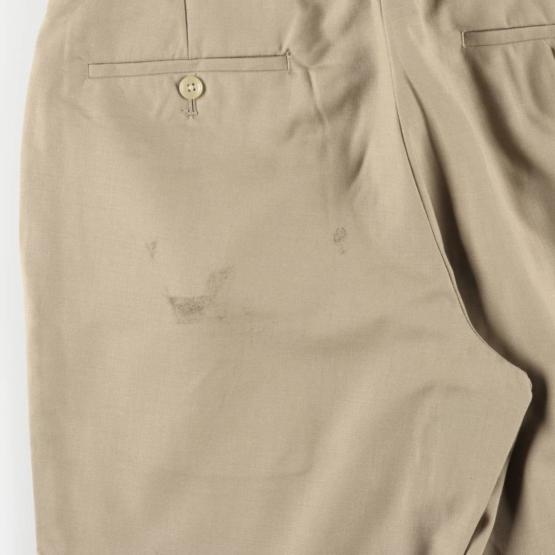 Ralph Lauren LAUREN TOTAL COMFORT wool pants, men's size W37. wool Beige type Vintage Second Hand