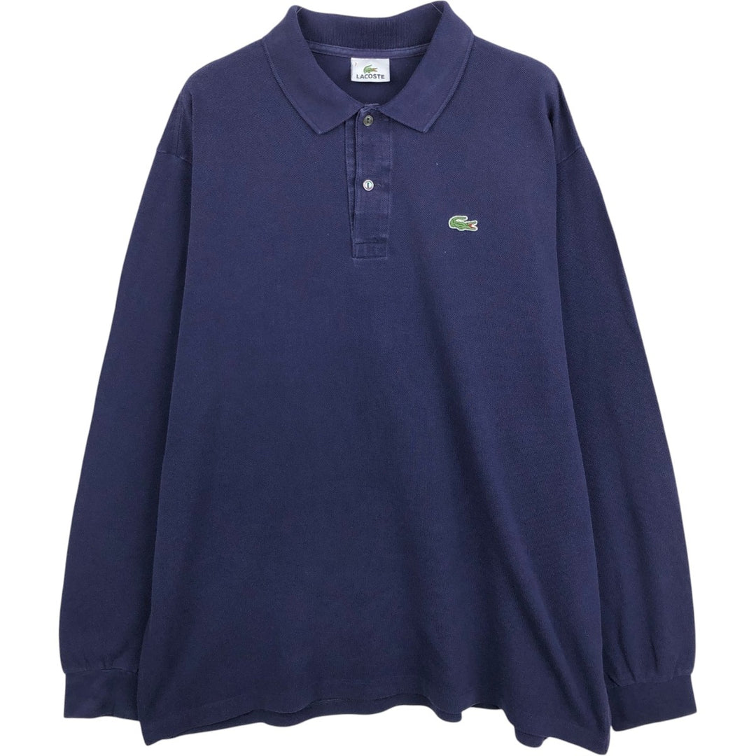 Lacoste LACOSTE Long Sleeve Polo Shirt No. 7 Men's XXL cotton navy blue type Vintage Second Hand