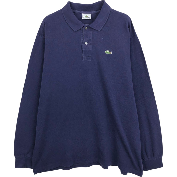 Lacoste LACOSTE Long Sleeve Polo Shirt No. 7 Men's XXL cotton navy blue type Vintage Second Hand
