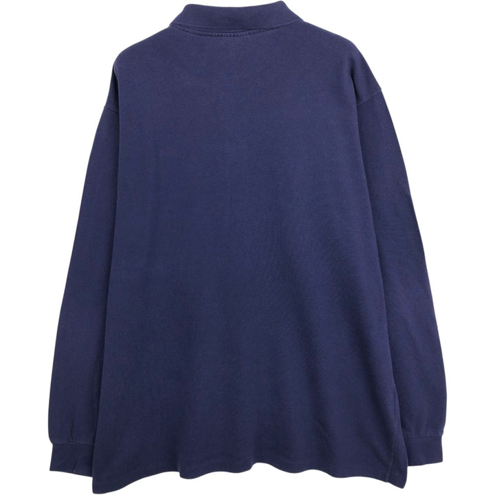 Lacoste LACOSTE Long Sleeve Polo Shirt No. 7 Men's XXL cotton navy blue type Vintage Second Hand