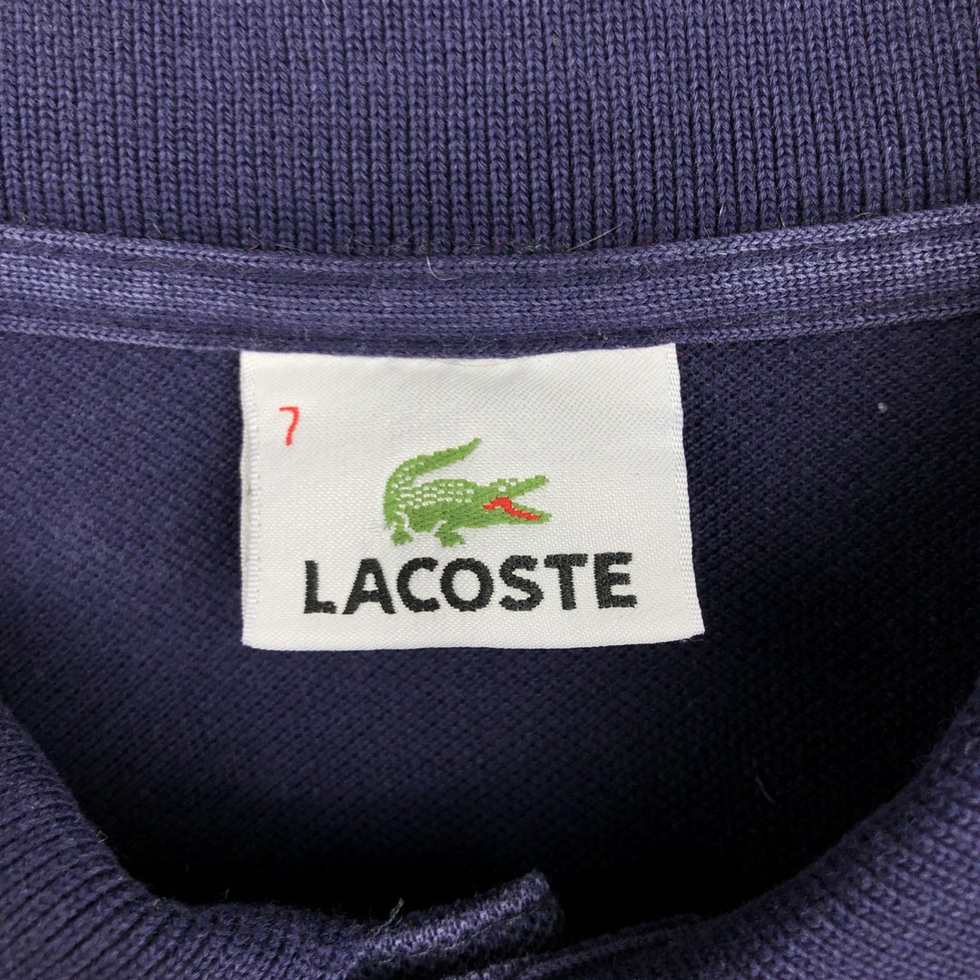 Lacoste LACOSTE Long Sleeve Polo Shirt No. 7 Men's XXL cotton navy blue type Vintage Second Hand