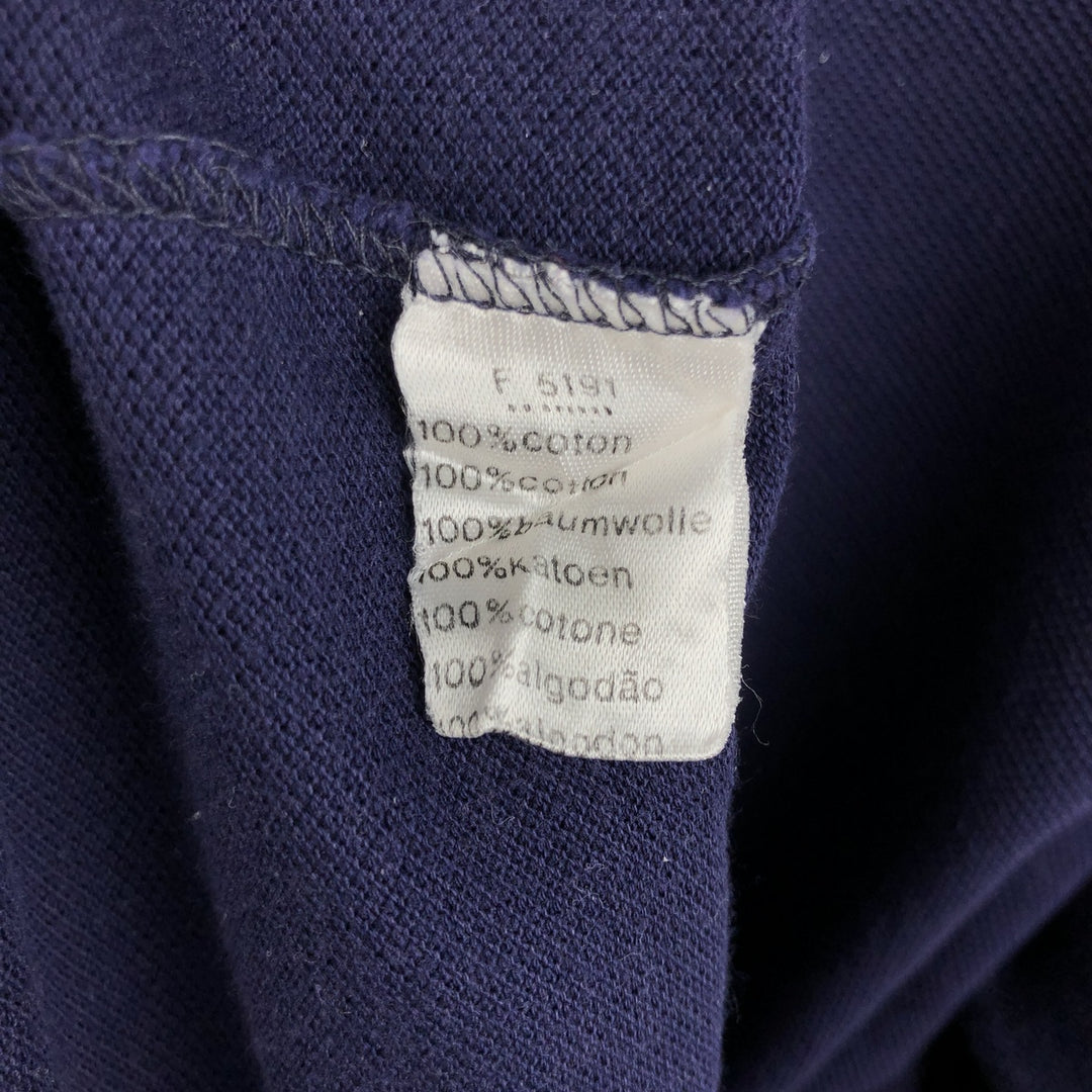 Lacoste LACOSTE Long Sleeve Polo Shirt No. 7 Men's XXL cotton navy blue type Vintage Second Hand