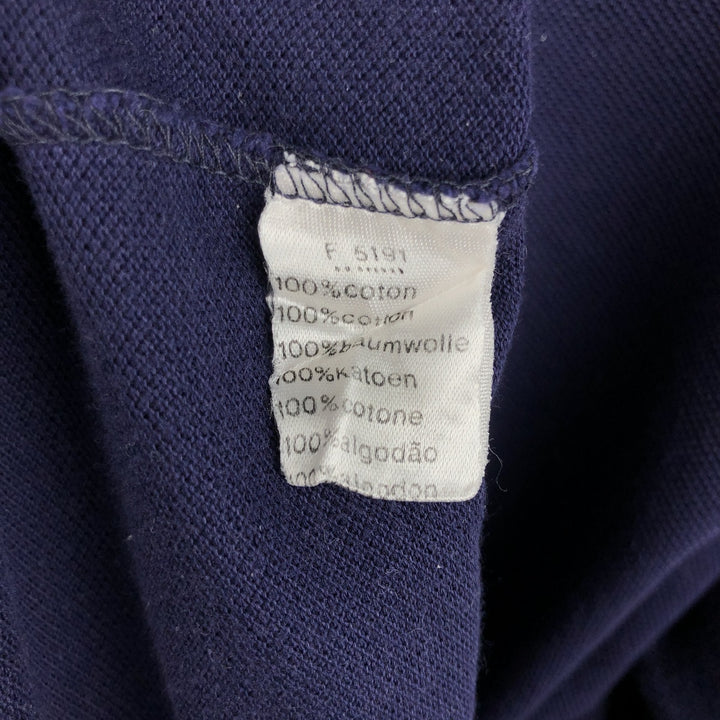 Lacoste LACOSTE Long Sleeve Polo Shirt No. 7 Men's XXL cotton navy blue type Vintage Second Hand