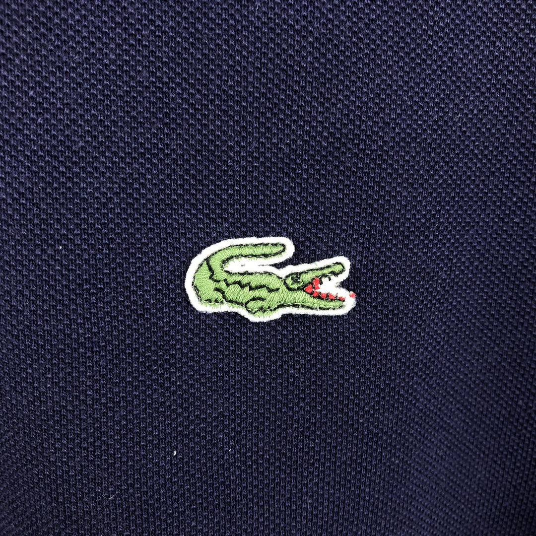 Lacoste LACOSTE Long Sleeve Polo Shirt No. 7 Men's XXL cotton navy blue type Vintage Second Hand
