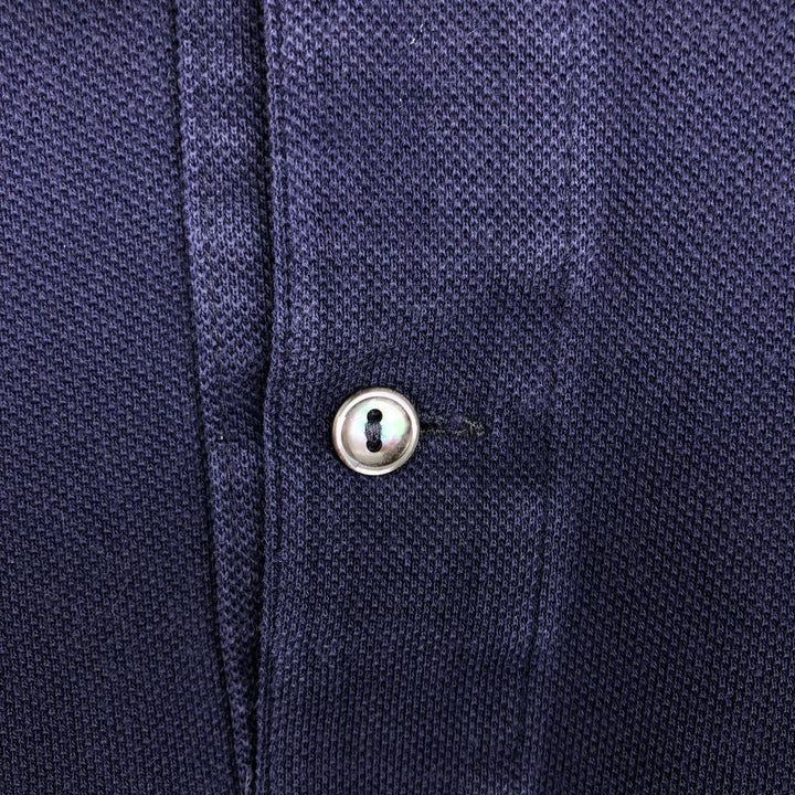 Lacoste LACOSTE Long Sleeve Polo Shirt No. 7 Men's XXL cotton navy blue type Vintage Second Hand