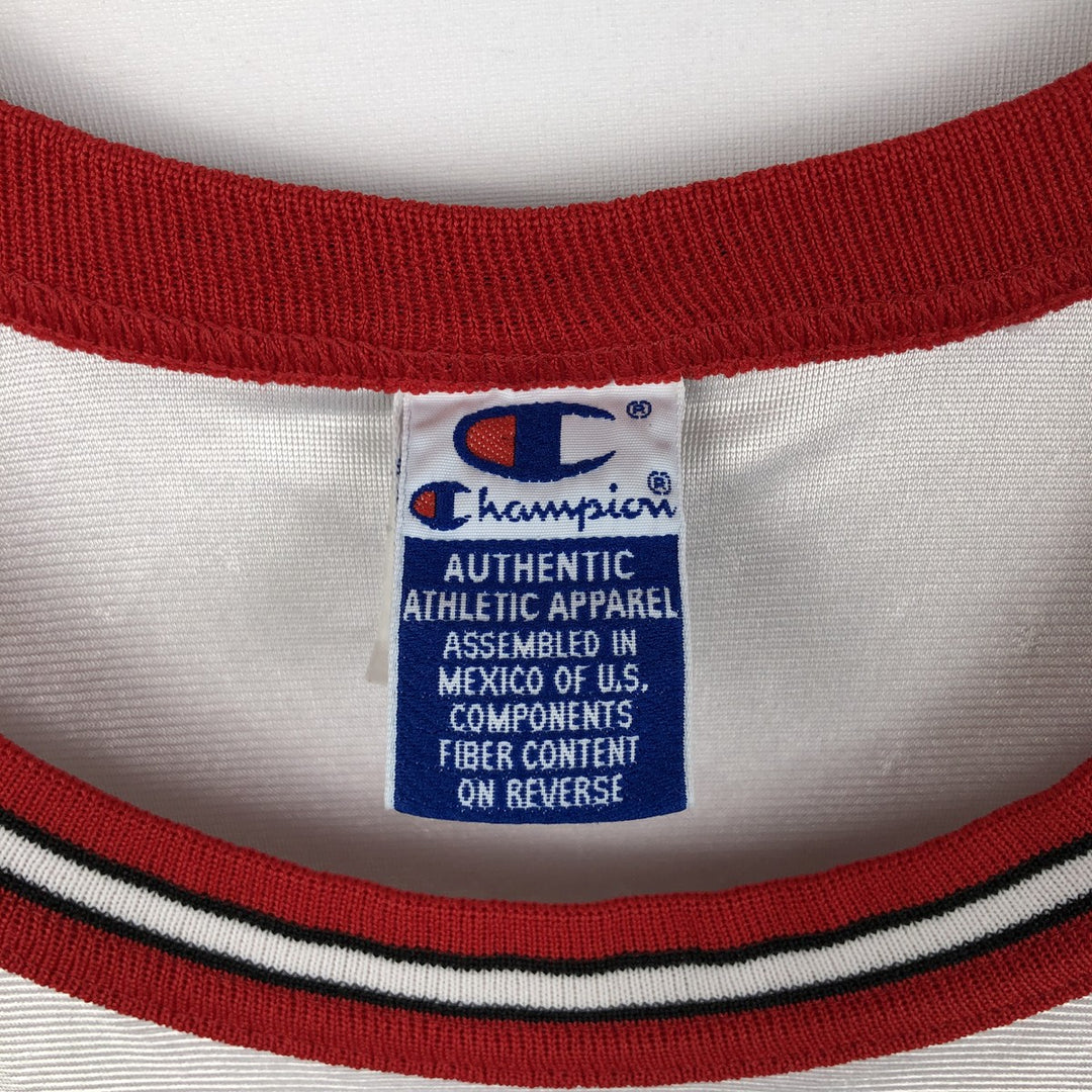 Champion Authentic Athletic Apparel NBA Chicago Bulls Game Shirt Replica Uniform (Men's XL equivalent) - 2000s polyester white type Vintage Second Hand