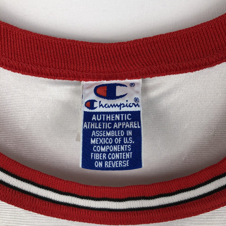 Champion Authentic Athletic Apparel NBA Chicago Bulls Game Shirt Replica Uniform (Men's XL equivalent) - 2000s polyester white type Vintage Second Hand