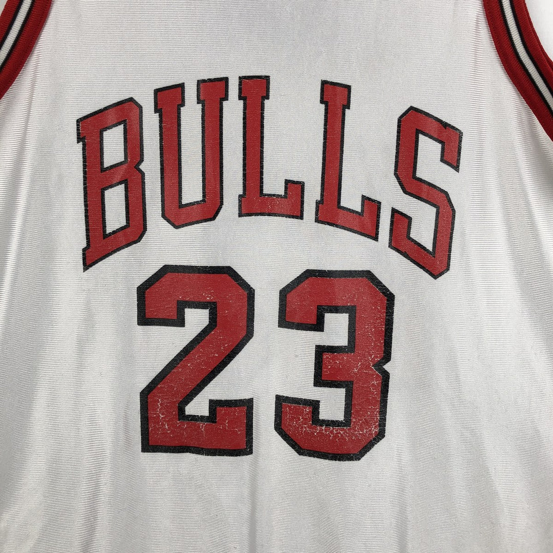 Champion Authentic Athletic Apparel NBA Chicago Bulls Game Shirt Replica Uniform (Men's XL equivalent) - 2000s polyester white type Vintage Second Hand