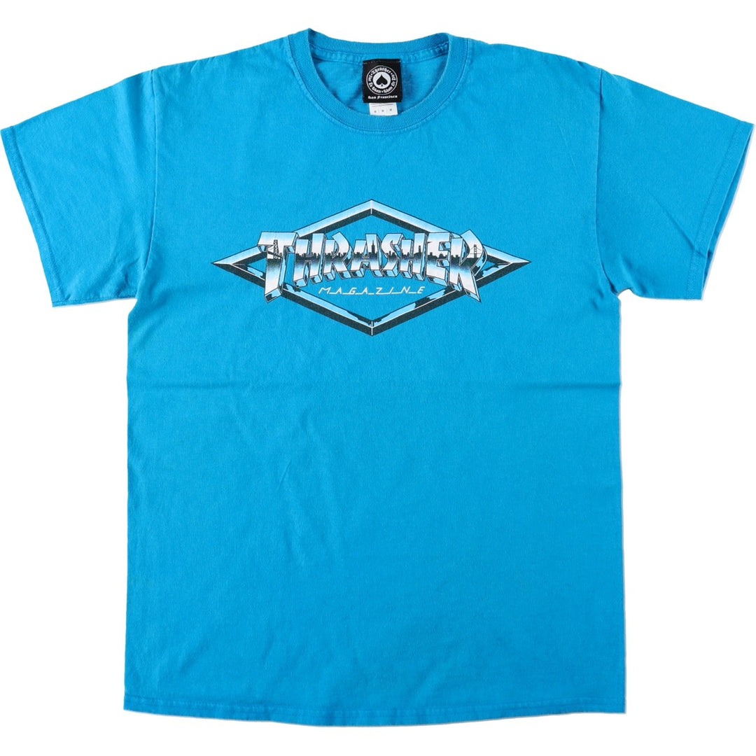 Thrasher surf/skate T-shirt, men's size M cotton Blue type light blue Vintage Second Hand