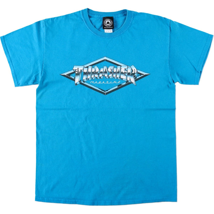 Thrasher surf/skate T-shirt, men's size M cotton Blue type light blue Vintage Second Hand
